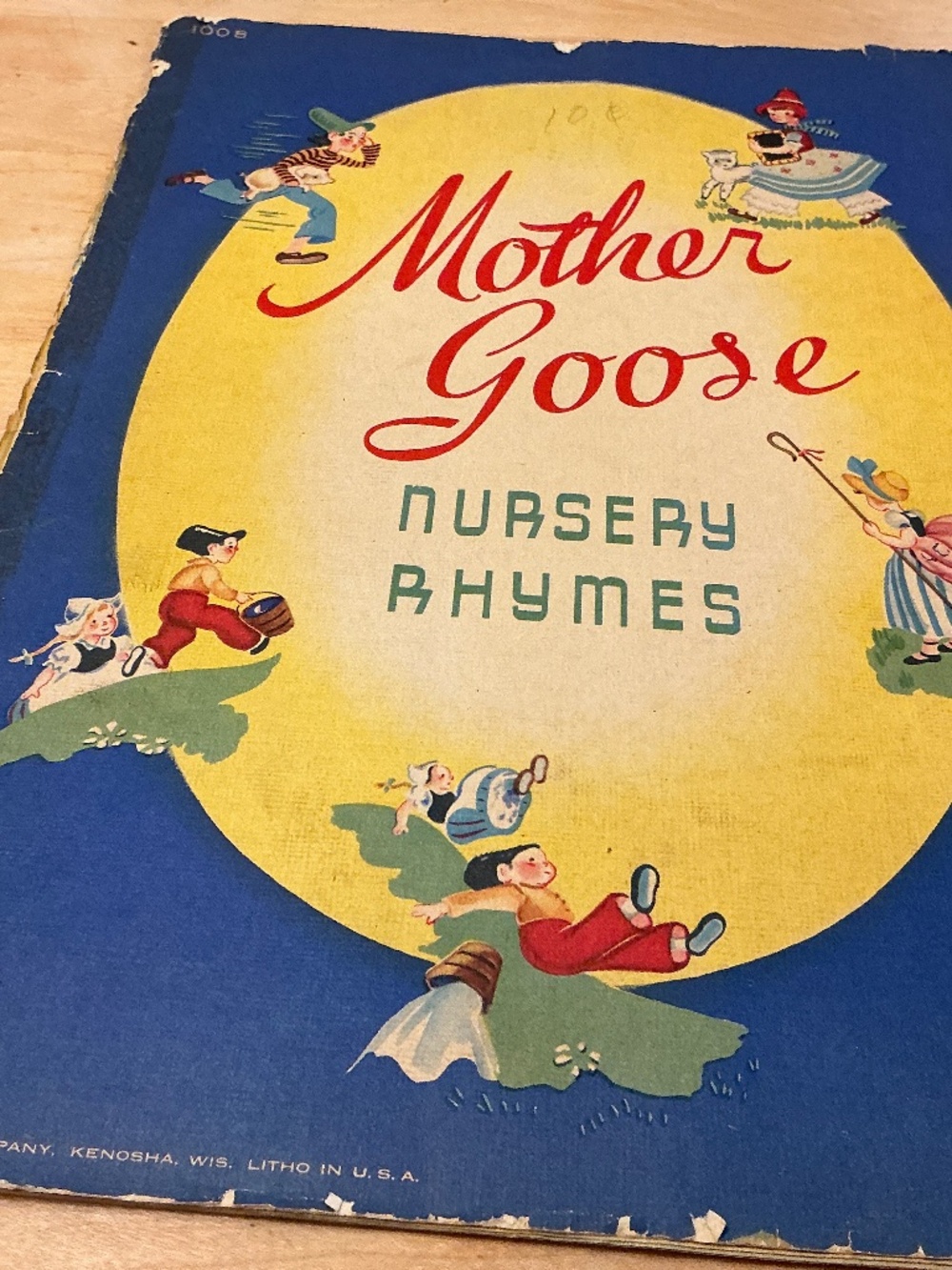 Vintage Mother Goose Nursery Rhyme book